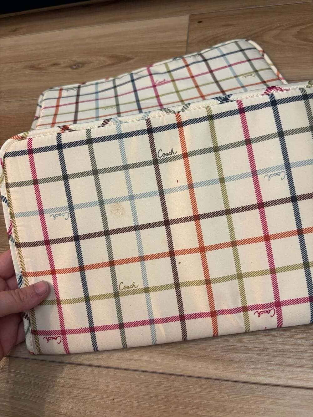 Coach Tattersall Heritage Plaid Baby Changing Pad Mat - Picture 3 of 6
